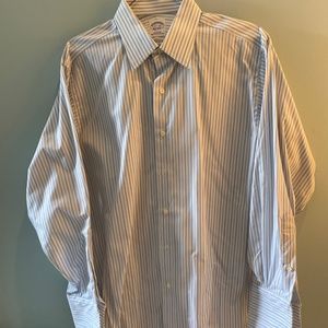 Brooks Brothers dress shirt, french cuffs, 15.5x33